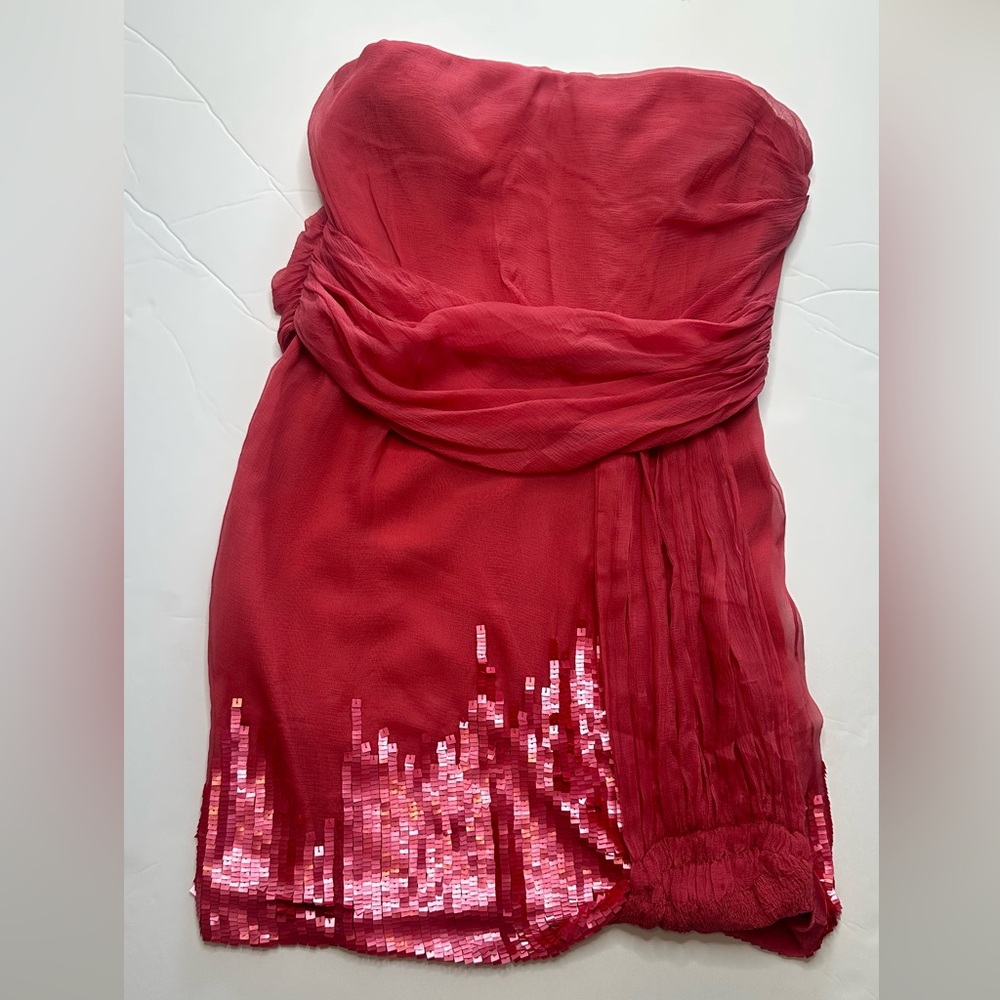 Dior Red Mesh Corset Mini Dress